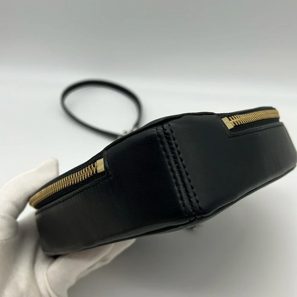 Rebecca Minkoff Heart Crossbody Bag Black Gold Silver - Picture 6 of 16